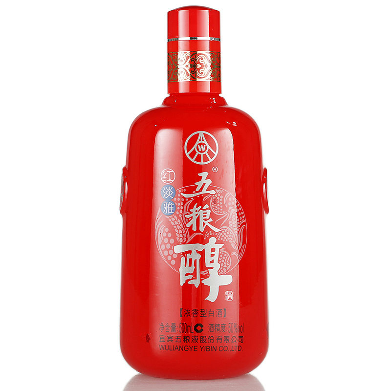 五粮醇红淡雅50度扁盒红釉瓶500ml*6瓶整箱 浓香型纯粮食白酒送礼 - 图3