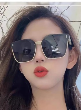 GM白色墨镜女复古大框偏光防紫外线网红眼镜开车专用太阳镜显脸小