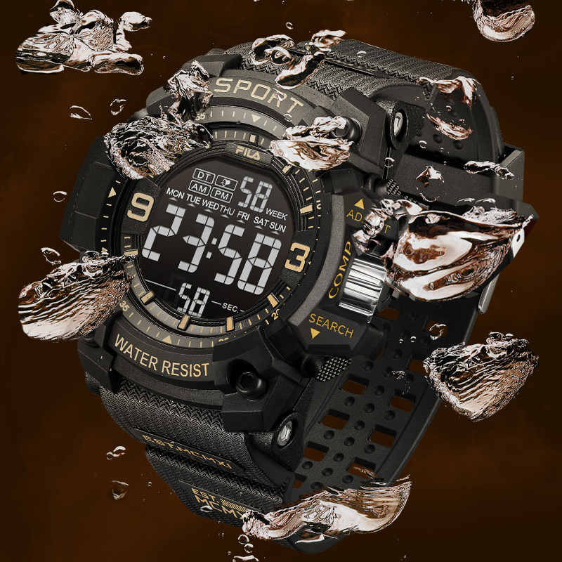 FILA斐乐电子手表男运动防水腕表初高中大学生多功能夜光手表礼物,淘宝优惠券,粉丝福利购,淘宝优惠卷