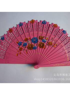 扇子档西班牙优质实木头特殊手绘面木质烤漆彩平板工艺品