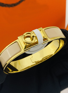 高级版本珐琅锁头扣手镯吊环手环