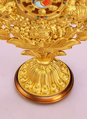 精品合金轮王七政宝总集摆件七珍宝组合七宝吉祥物法轮桌面供品