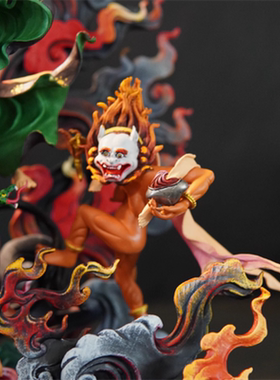 尼泊尔工艺纯铜彩绘吉祥天母佛像密宗菩萨铜像装饰供奉摆件