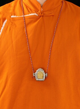 藏式嘎乌盒空盒可打开装藏小佛像随身挂件释迦摩尼金刚手吊坠项链