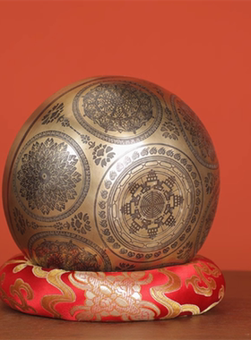 尼泊尔手工四臂观音满月钵瑜伽钵