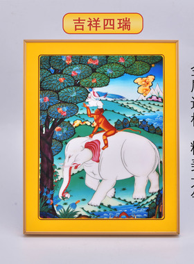 藏式坛城唐卡佛像画像相框摆件