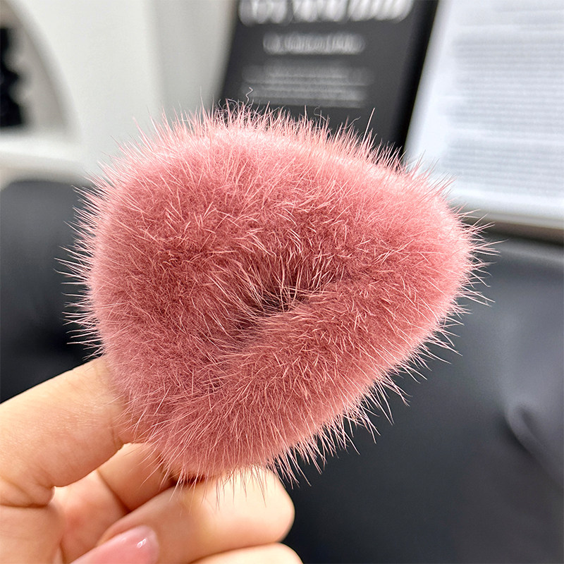 猫耳朵水貂毛绒发夹后脑勺半扎发卡头饰发抓夹子鲨鱼夹秋冬发饰女,淘宝优惠券,粉丝福利购,淘宝优惠卷