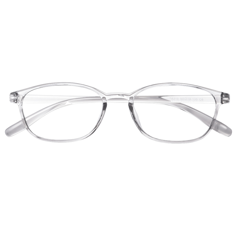 超轻小框透明色眼镜框女近视可配度数韩版潮防蓝光辐射变色平光镜 - 图3
