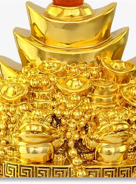 聚宝盆招财摆件家用客厅摆设朋友结婚店铺开 业风水金元宝装饰礼
