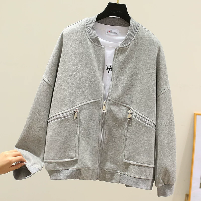 Вязаный толстовка с молнией, бейсбол cardigan, униформа, куртка, коллекция 2021 года, корейский стиль, свободный покрой