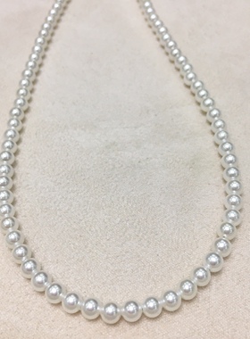 3-5mm小米珠珍珠项链轻奢小众设计高级感女2023新款爆款锁骨颈链