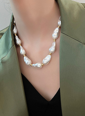 巴洛克异形珍珠项链女