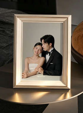 高级感相框摆台加照片定制婚纱照
