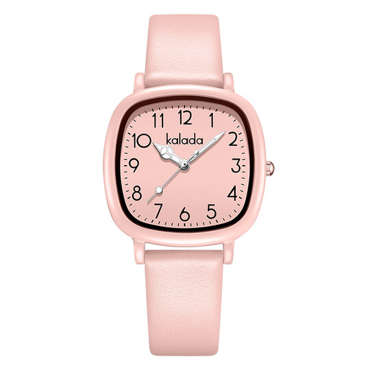 2025新款手表女款初中高中学生ins高颜值显白儿童考试方形石英表