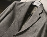 Ретро шерстяной осенний костюм для отдыха, мужская куртка, облегающий крой