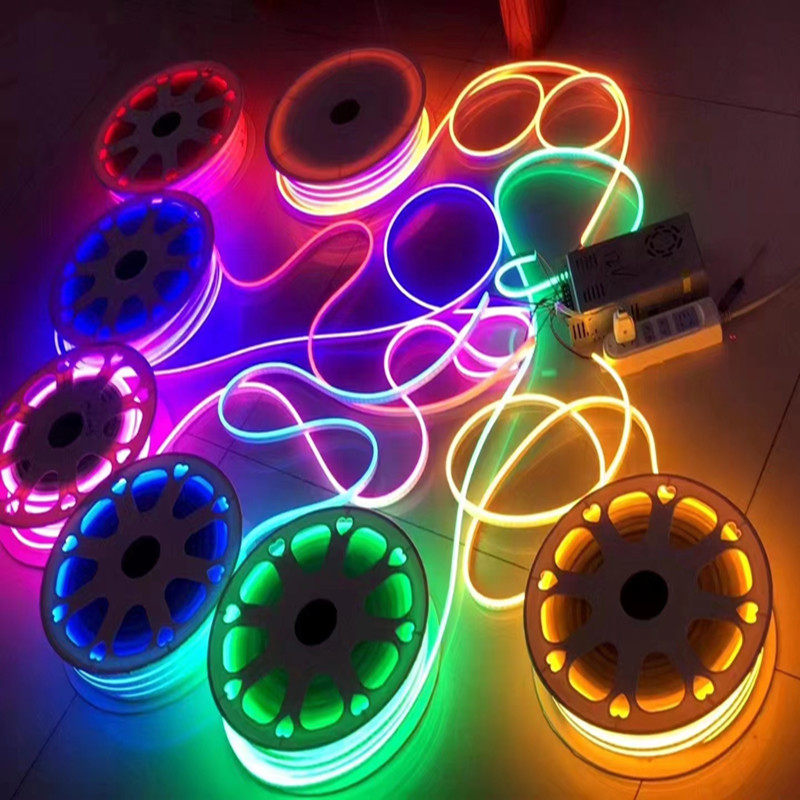 霓虹灯带侧发光造型发光字diy12v柔性LED灯条酒吧广告招牌户外_虎窝淘