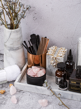 卫生间软装饰品摆件大理石花器