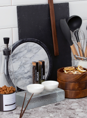 北欧轻奢样板间厨房台面摆件饰品