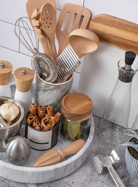 厨房样板间大理石托盘厨具饰摆件