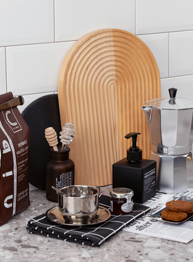 北欧样板间厨房台面装饰托盘展厅