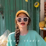 Ретро белые брендовые солнцезащитные очки, по фигуре, коллекция 2023