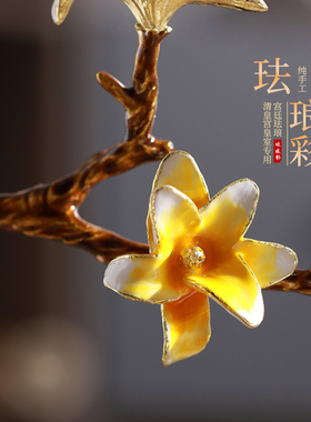 珐琅彩花瓶摆件聚财纳福富贵吉祥