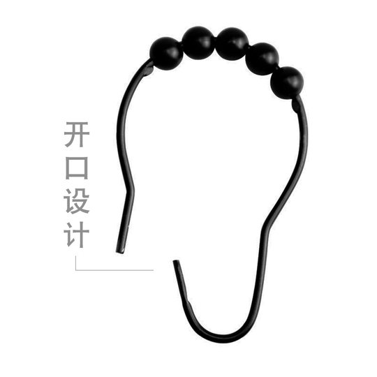 L'anneau de rideau de crochet de rideau de douche de boule épaissie ne rouille pas