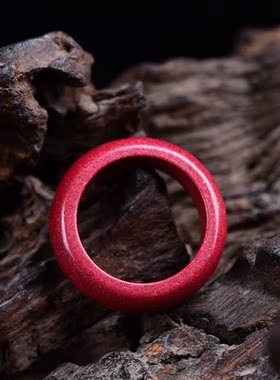 朱砂戒指 红色朱砂指环  精美