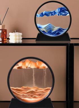 流沙画 画沙漏艺术摆件酒柜电视柜客厅玄关装饰品老师生日礼物送