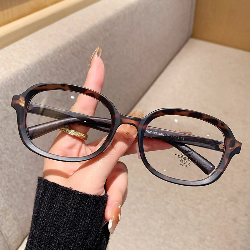潮复古椭圆框眼镜女茶色玳瑁防蓝光文艺小脸显年轻素颜镜可配近视,淘宝优惠券,粉丝福利购,淘宝优惠卷
