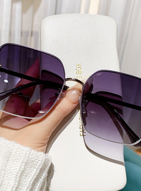 2026新款大框茶色墨镜女款高级感金属太阳镜防晒防紫外线开车专用