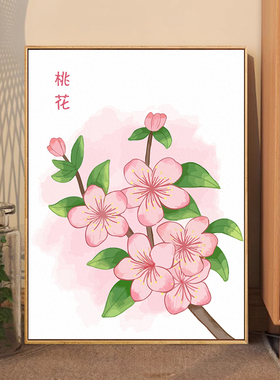 简单植物花卉diy数字油画