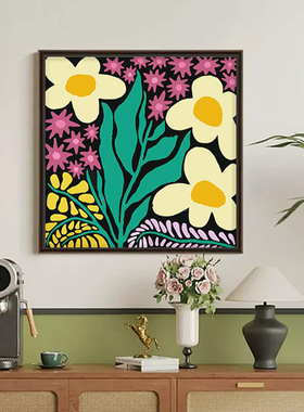 简约花卉数字油画手工diy涂色画