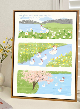 春日风景花卉数字油画diy