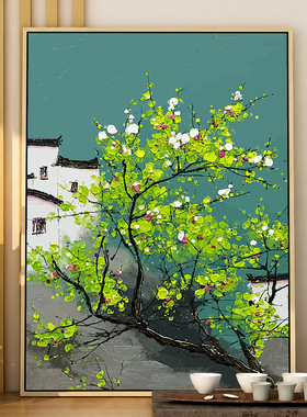 新中式植物花卉数字油画DIY手绘