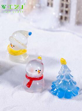 新款微景观创意可爱圣诞树小雪人