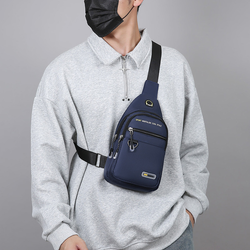 胸包男款休闲胸前包单肩小背包牛津布斜挎包男包旅游包男士手机包,淘宝优惠券,粉丝福利购,淘宝优惠卷