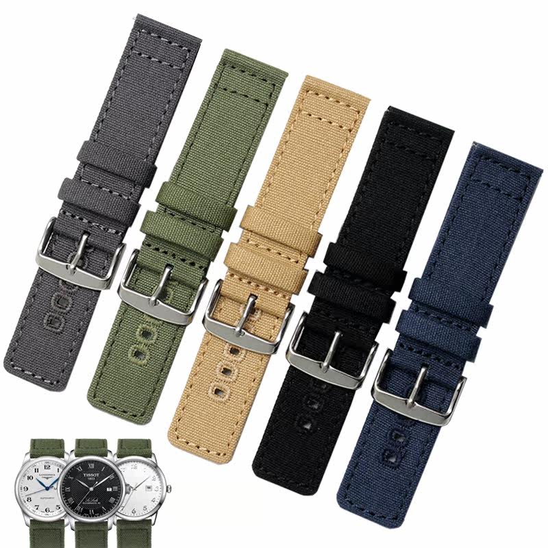 防水帆布男西铁城精工卡西欧手表带 奢鸥配件