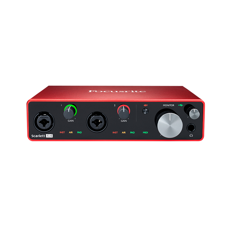 Focusrite Scarlett 福克斯特4i4声卡4代升级版录音编曲配音接口 - 图2