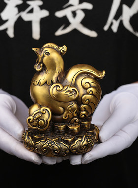 纯黄铜十二生肖摆件牛虎兔龙蛇马