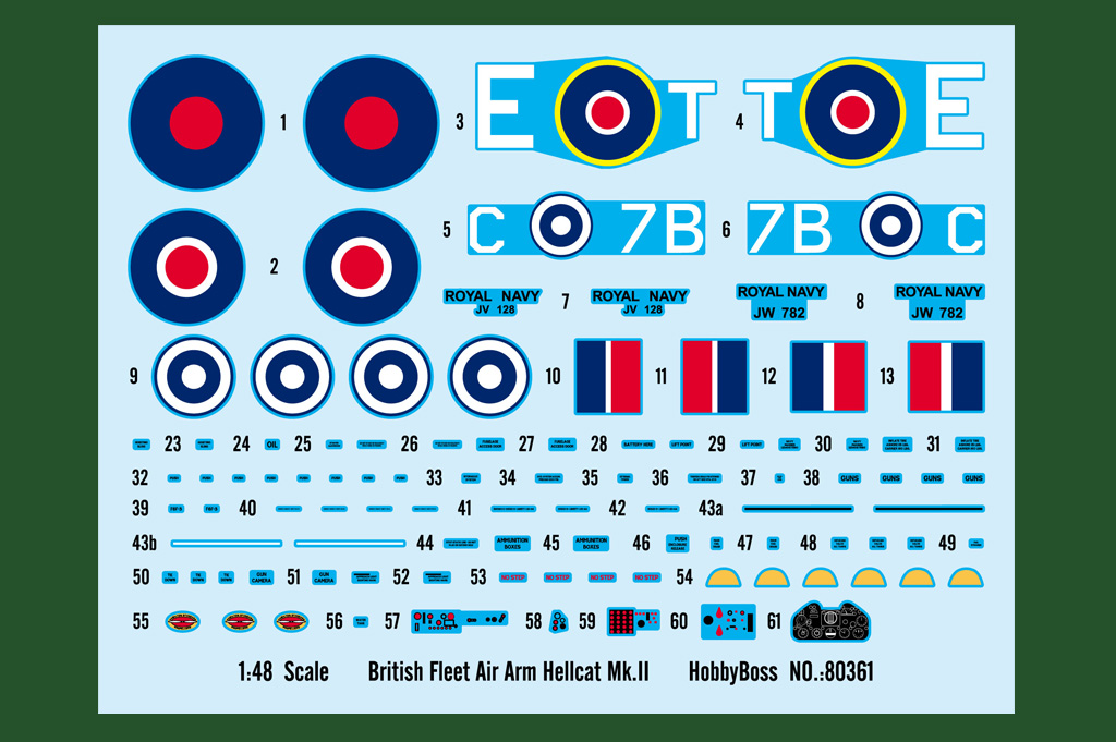 小号手 80361 胶粘拼装模型 1/48英国海军“地狱猫”Mk.II - 图2