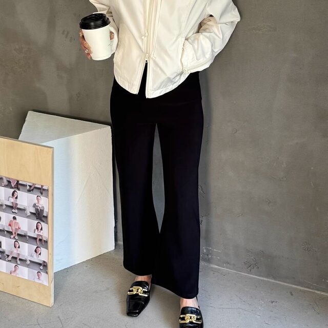 Modern 197 ແອວສູງເກົ້າຈຸດ pants 2025 ພາກຮຽນ spring suit pants