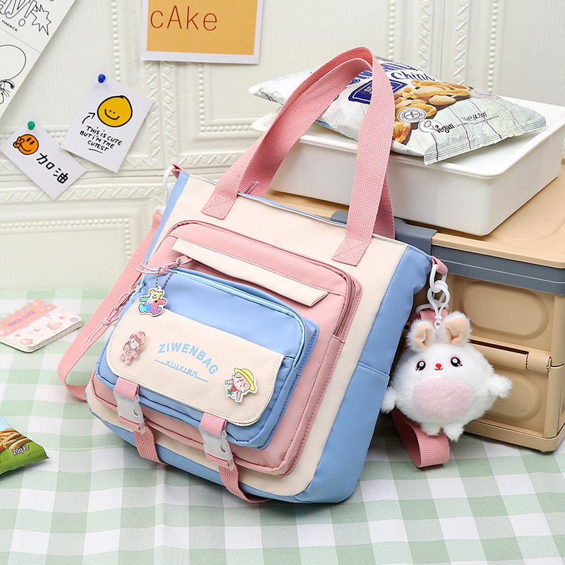 小学生高颜值补课袋大容量防水美术袋可爱可单肩学习袋上课作业袋,淘宝优惠券,粉丝福利购,淘宝优惠卷