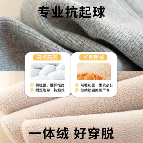 女童打底裤秋冬款加绒加厚中大童外穿高腰螺纹冬季儿童保暖长裤子 - 图2