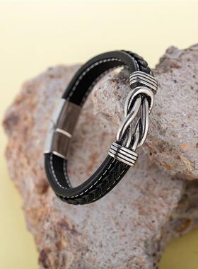 The O.S.A. is about double-colour leather mens bracelets, s