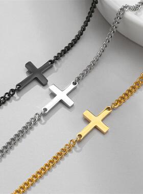 Mrs. Rusty Steel Crossers bracelet is a simple, gold-colour