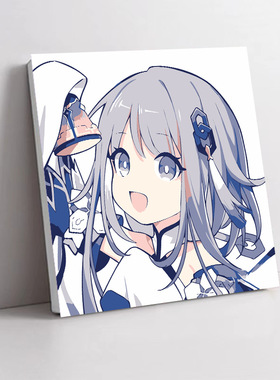 二次元数字油画diy儿童卡通动漫原神填色手工画治愈系油彩画批货