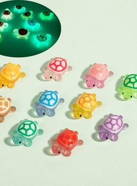 Glow-in-the-Dark Transparent Small Turtle Resin Craft Access