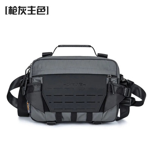 通勤包邮差包男战术机能斜挎包磁吸扣快速反应背包单肩包骑行挎包 - 图3