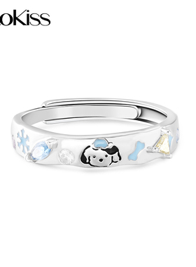 KOOKISS甜美小猫小狗情侣对戒